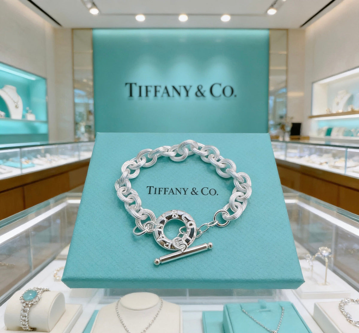Martin Graham bracelet in polished metal-tone – front product view