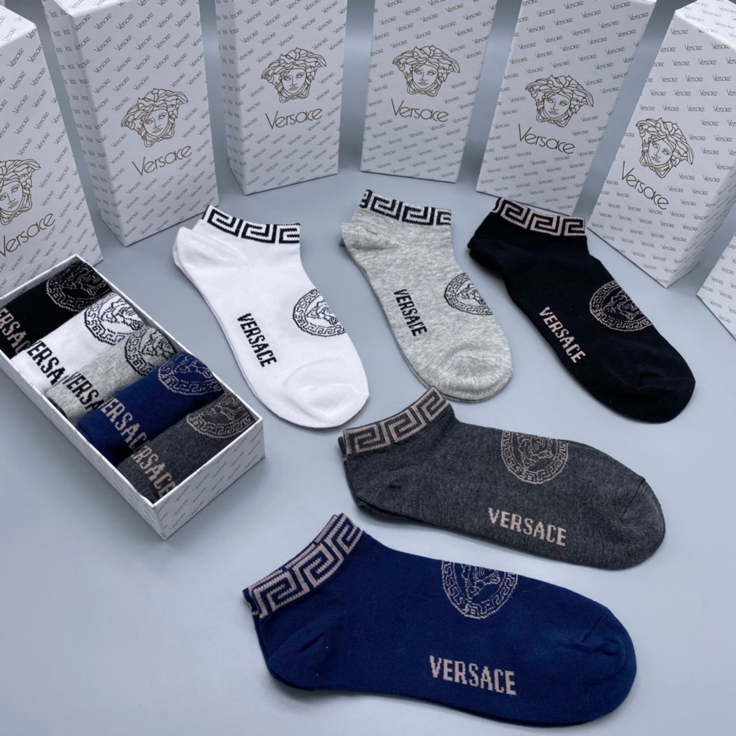 Versace Bold Wordmarks No-Show Socks