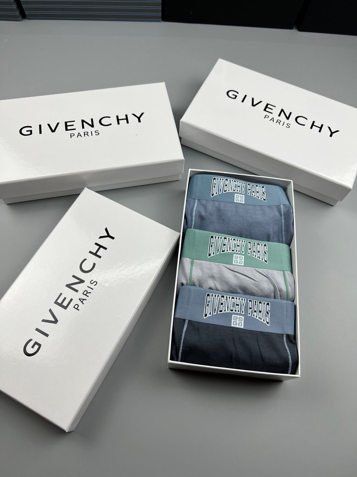 Givenchy Modal Tonal Waistbands Men's Boxer Briefs - 3-Piece Box