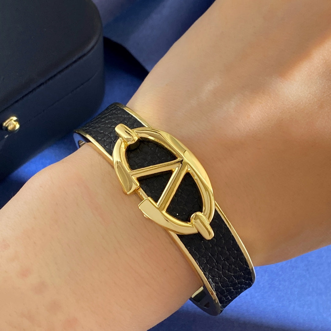 Martin Graham cuff bracelet in polished metal-tone – front view