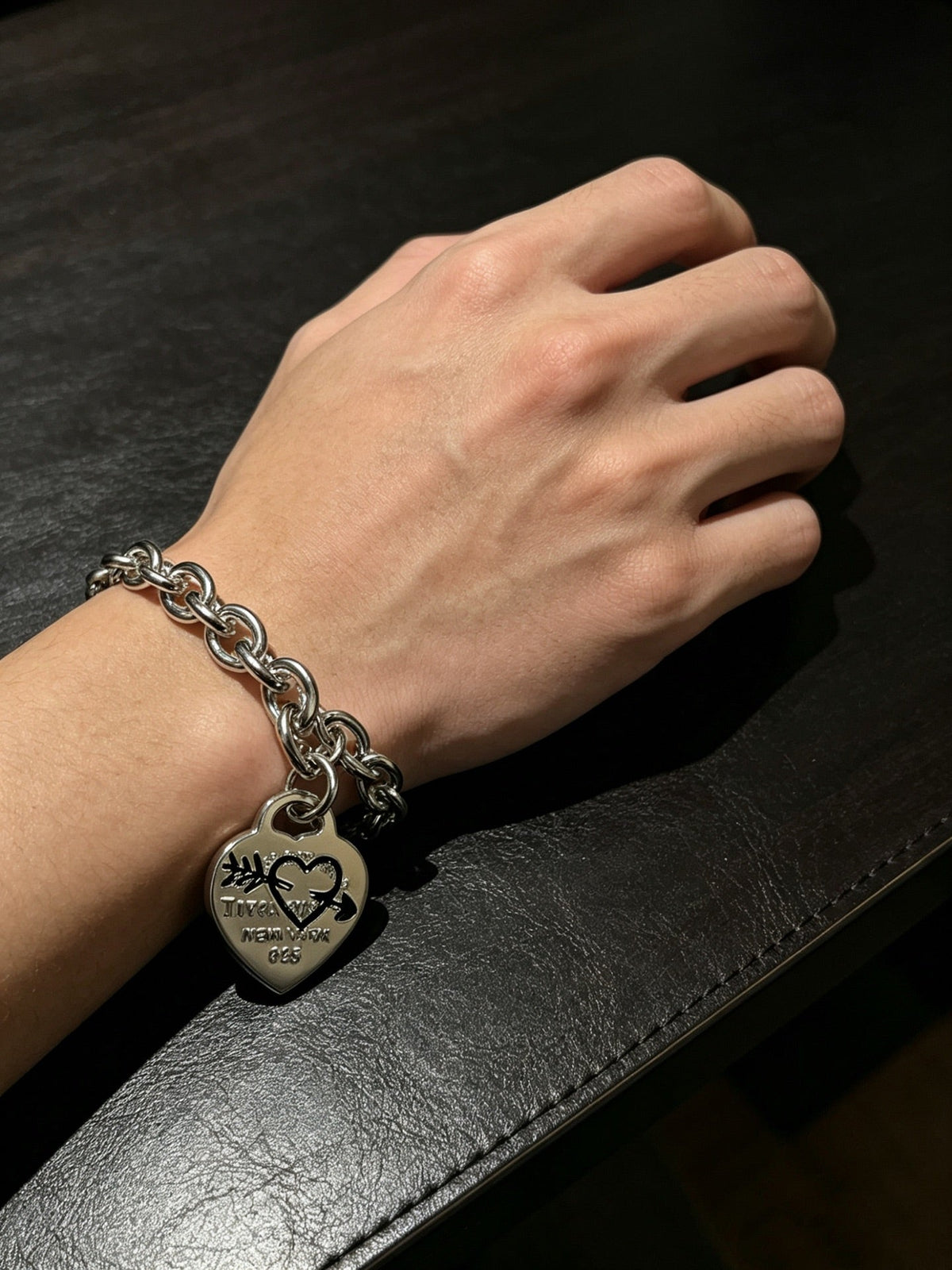 Martin Graham bracelet in polished metal-tone – front product view