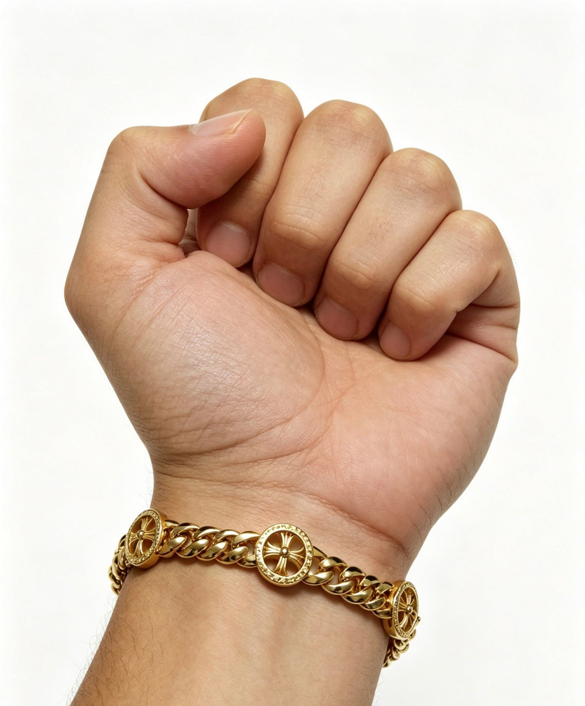 Martin Graham bracelet in polished metal-tone – front product view