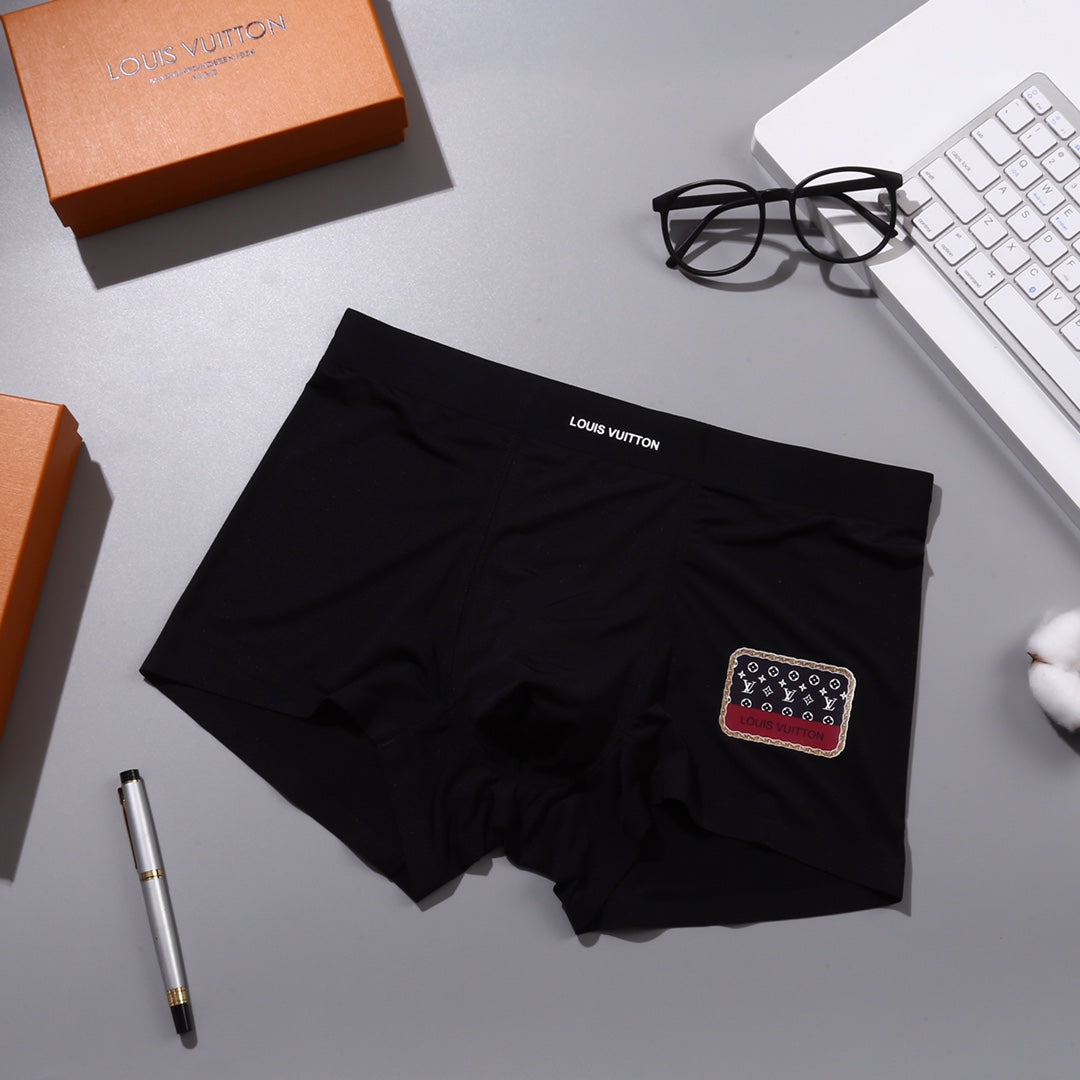 Louis Vuitton 82.5% Nylon & 17.5% Spandex Seamless-Cut Men's Boxer Briefs - 3-Piece Box