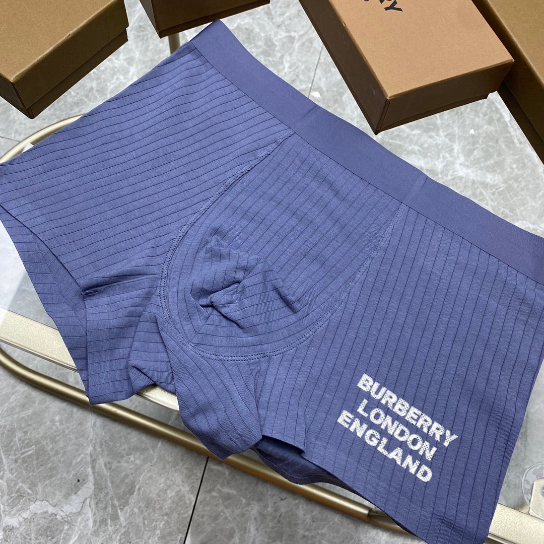 Burberry Cotton Contrast Lettering Men's Boxer Briefs - 3-Piece Box