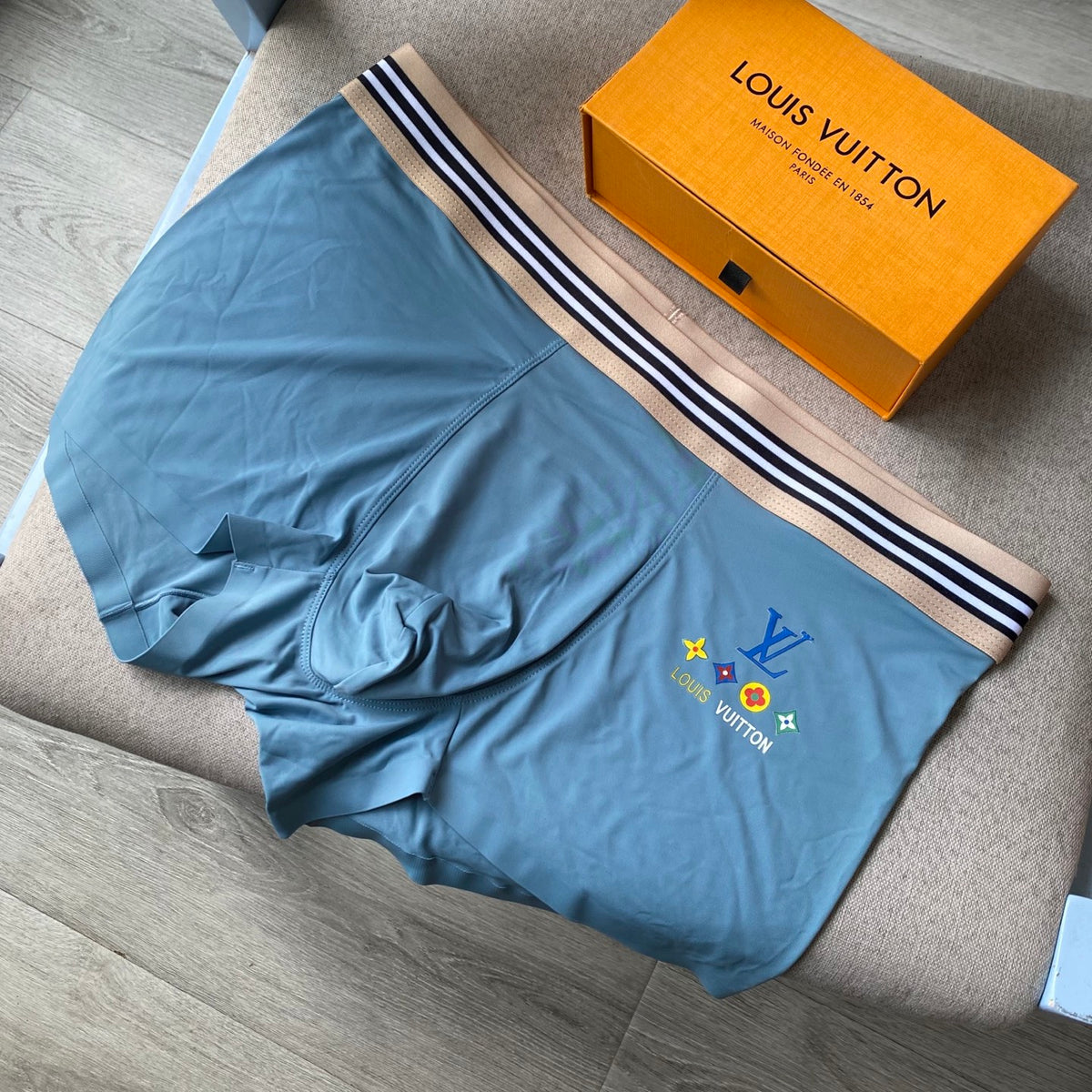 Louis Vuitton Striped Motif Men's Trunk Underwear - 3-Piece Box