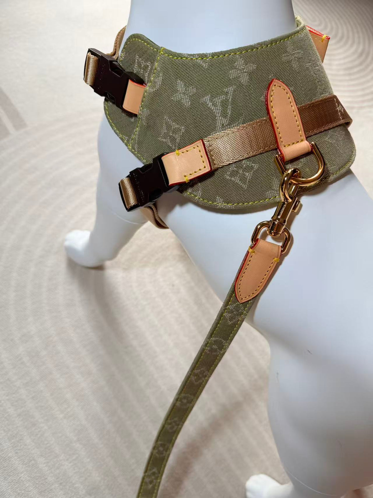 Adjustable Denim-Look Pet Harness Collection – Design 02 main product view