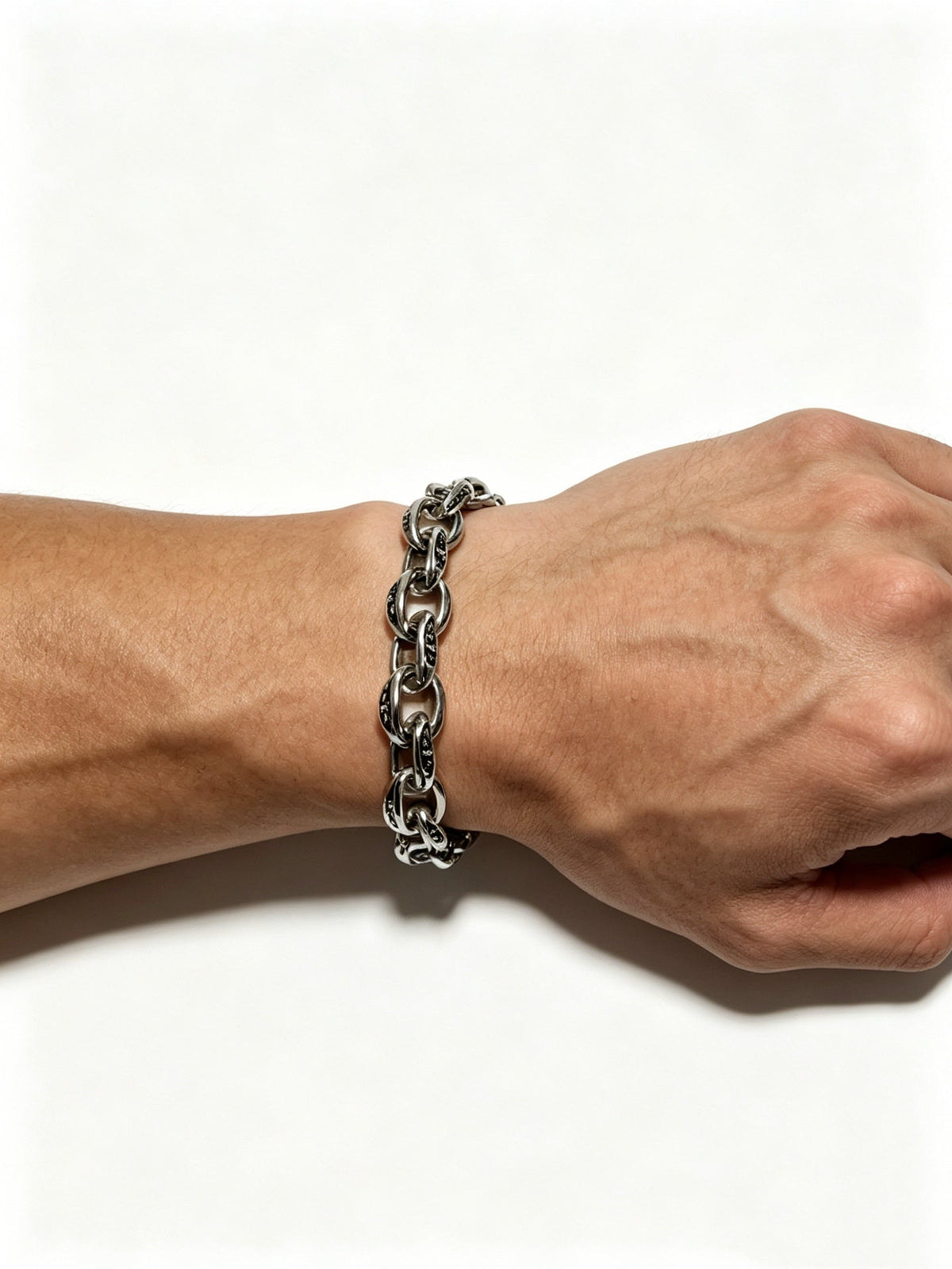 Martin Graham bracelet in polished metal-tone – front product view
