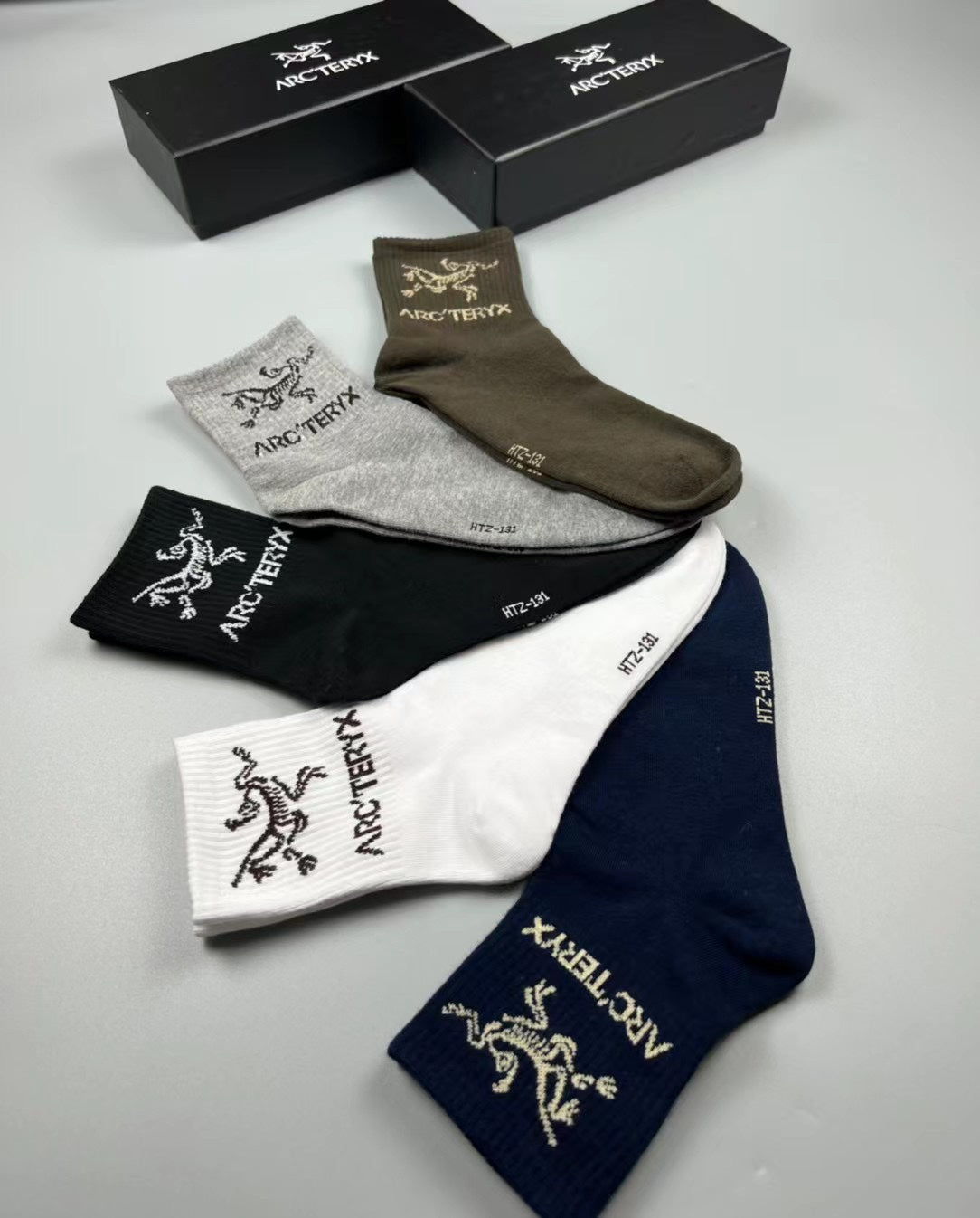 Arc'teryx Cotton Bird Graphics Crew Socks - 5-Pair Set