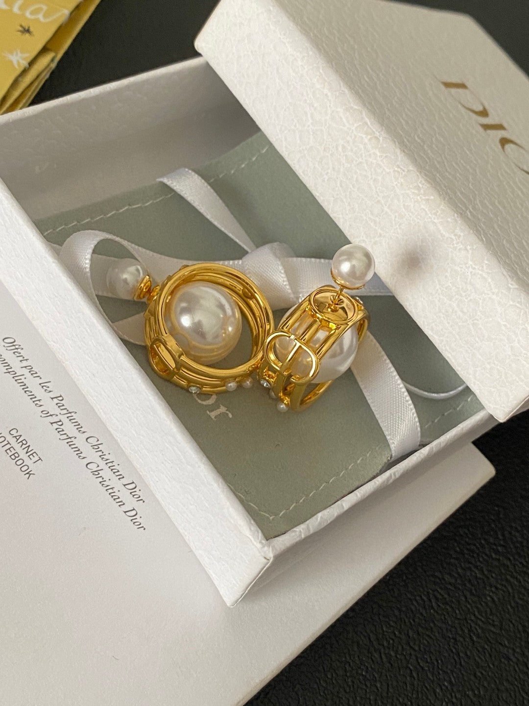 Martin Graham earrings in polished metal-tone – front view