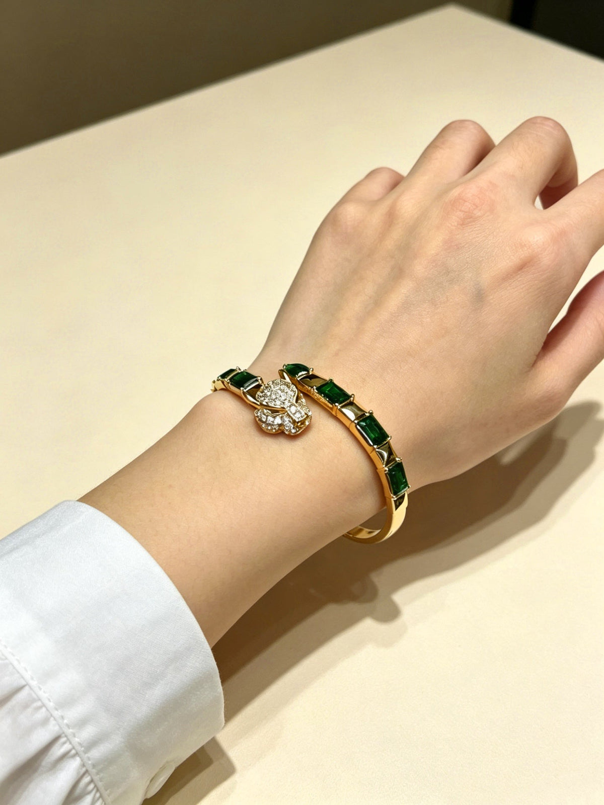 Martin Graham bracelet in polished metal-tone – front view