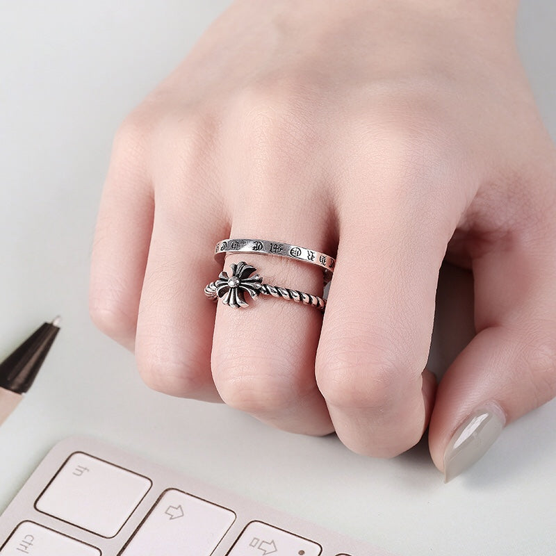 Martin Graham ring in polished metal-tone – front product view