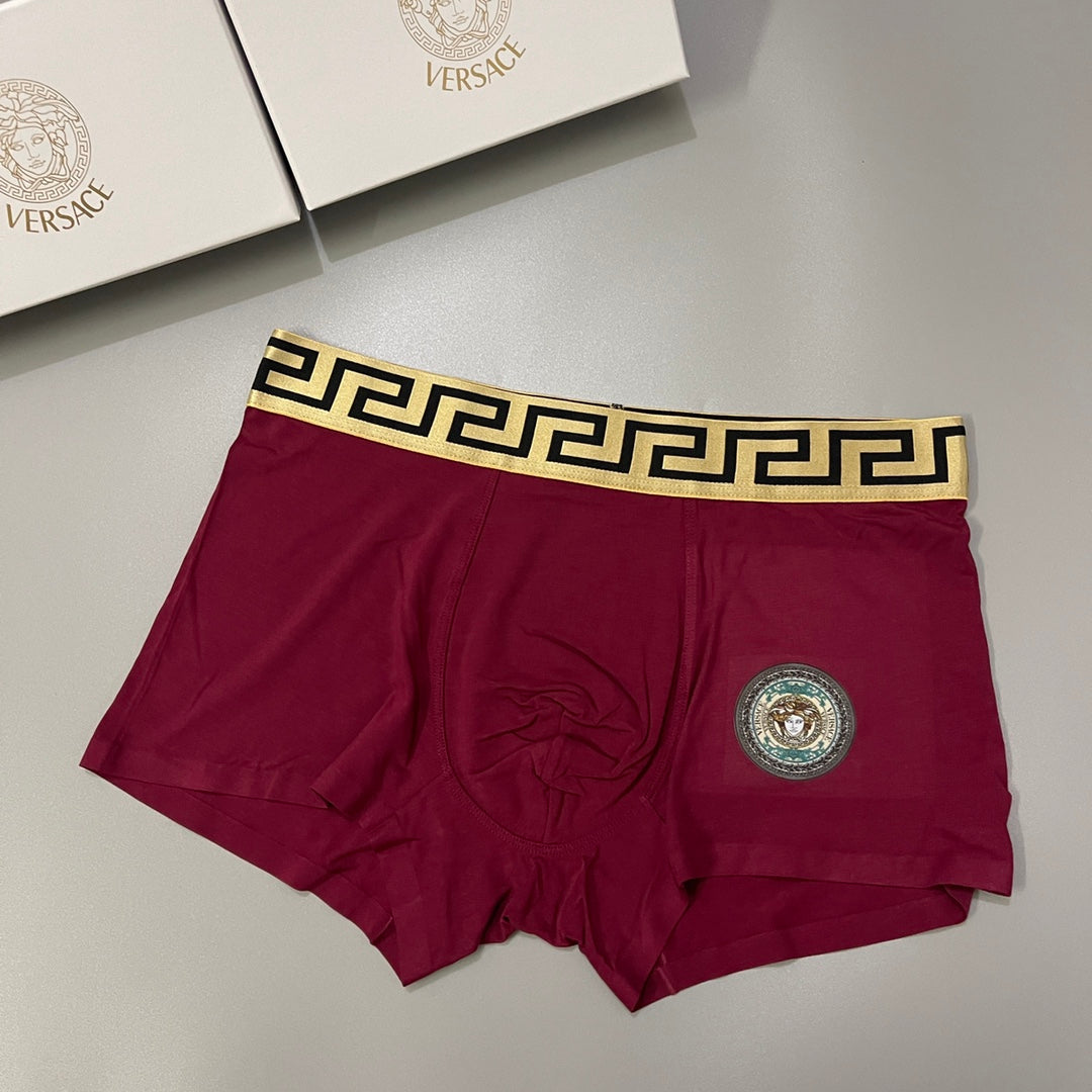 Versace Greek-Key Waistbands Men's Boxer Briefs - 3-Piece Box