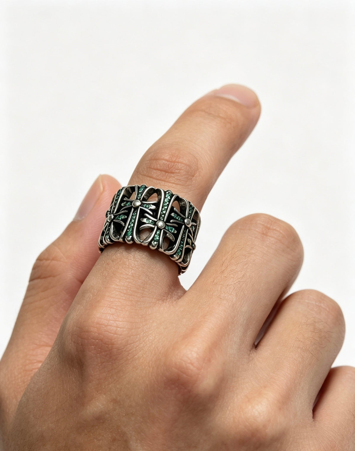 Martin Graham ring in polished metal-tone – front product view