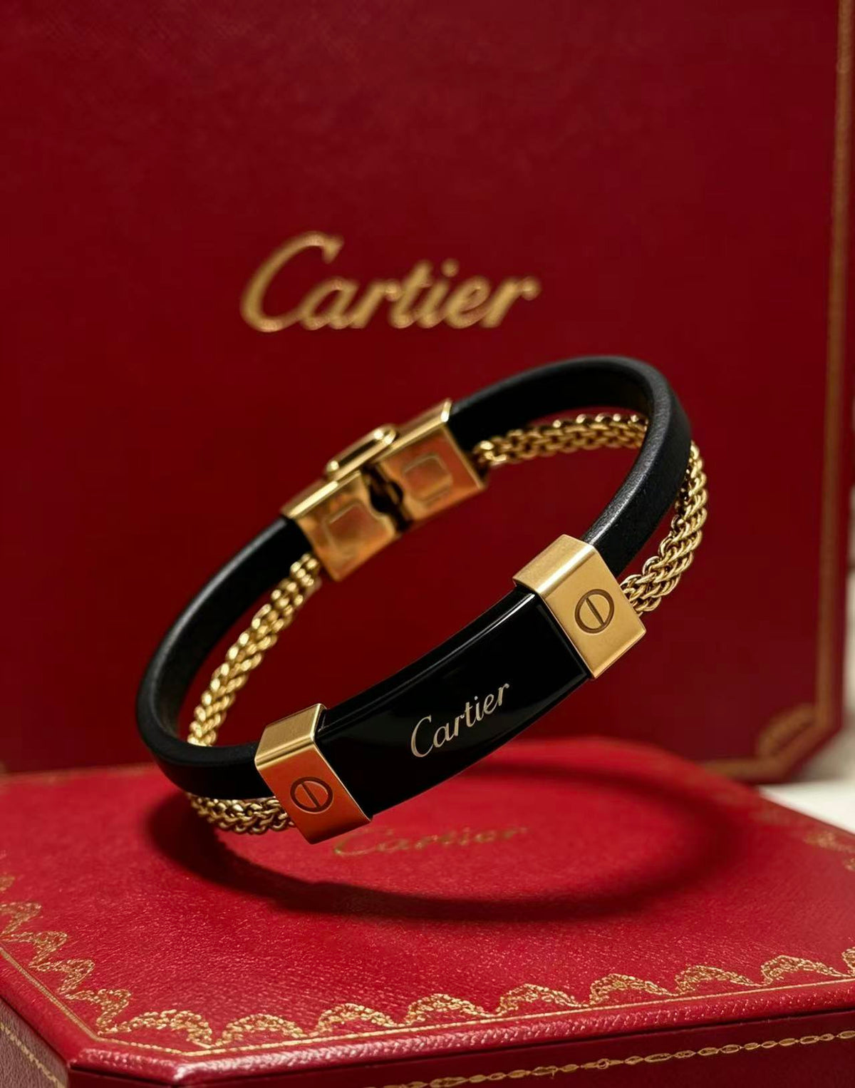 Martin Graham bracelet in polished metal-tone – front view
