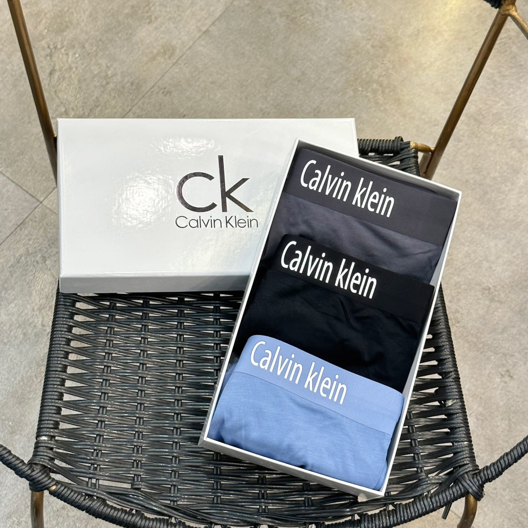Calvin Klein Modal Broad Logo Waistbands Men's Boxer Briefs - 3-Piece Box