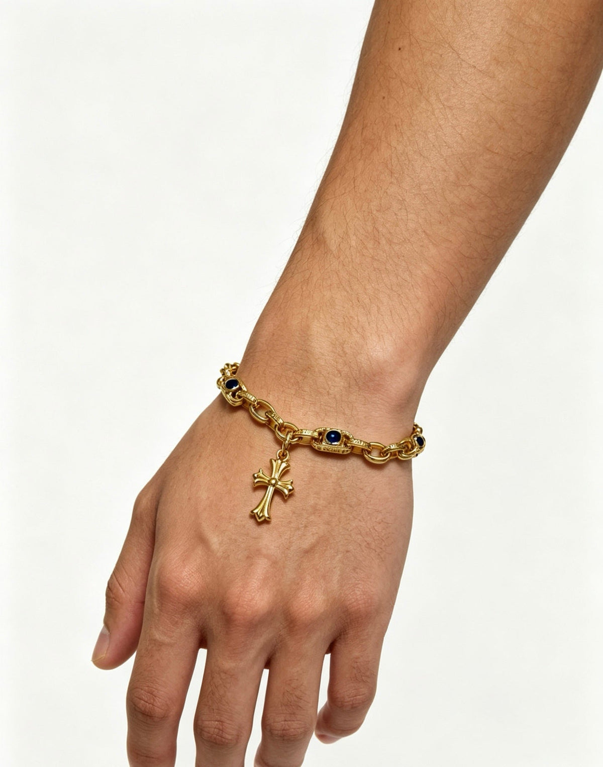 Martin Graham bracelet in polished metal-tone – front product view