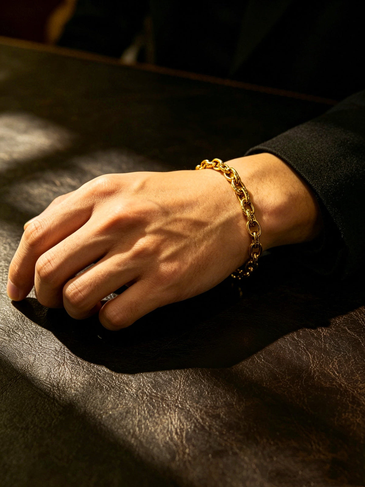Martin Graham bracelet in polished metal-tone – front product view