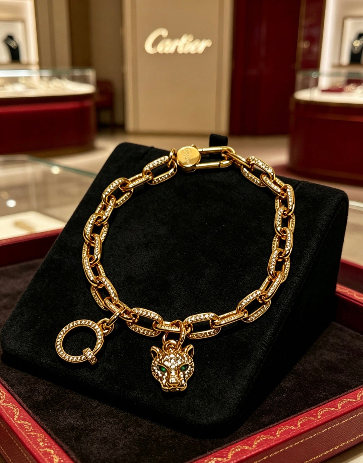 Martin Graham bracelet in polished metal-tone – front view
