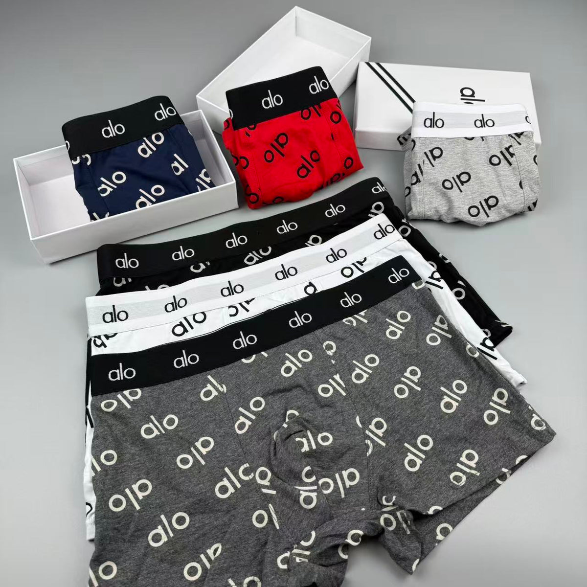 Alo Cotton Men's Boxer Briefs - 3-Piece Box