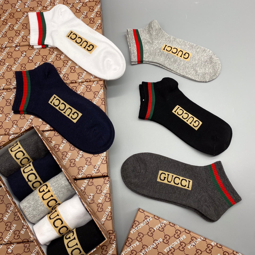 Gucci 83/17 Nylon-Spandex Breathable Socks – 5-Pair Pack