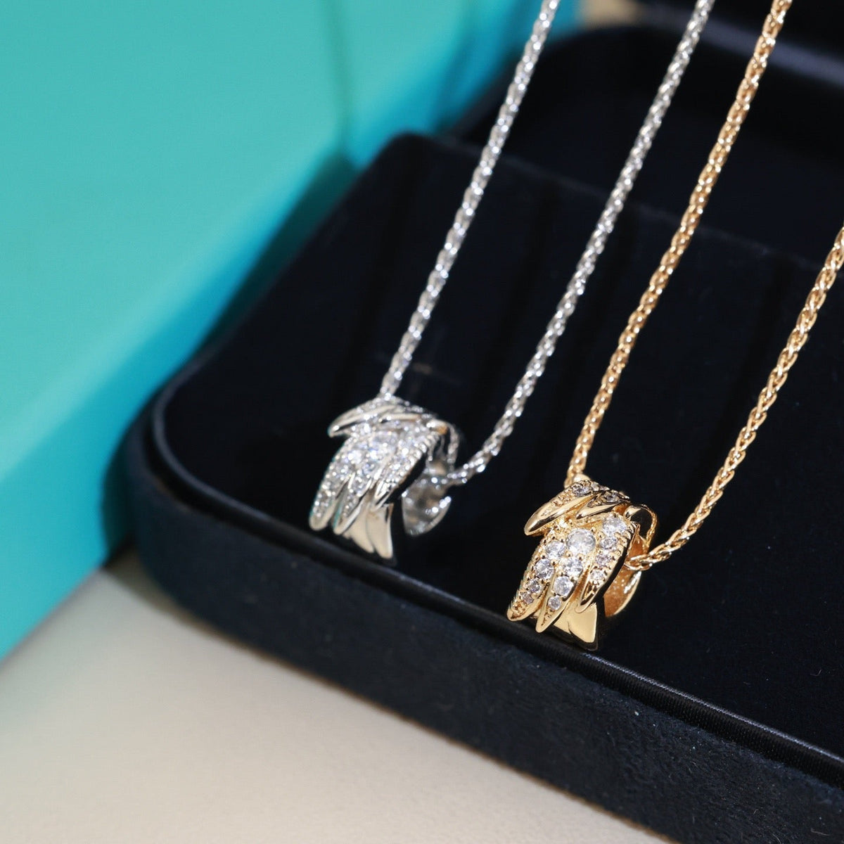 Martin Graham pendant necklace in polished metal-tone – front product view