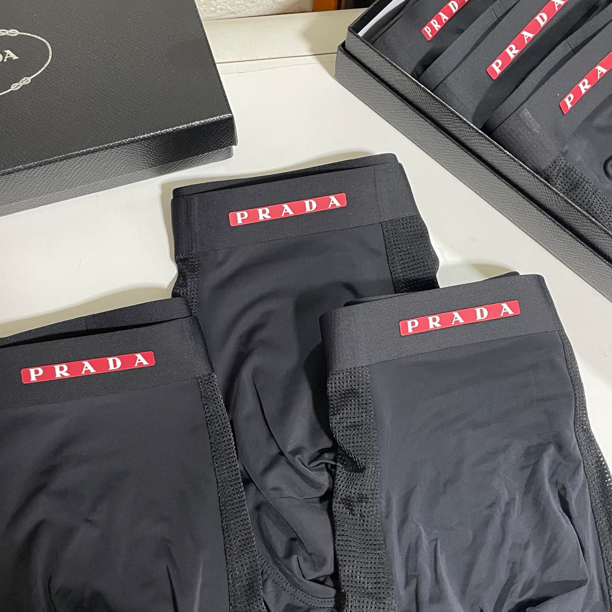 Prada Black Men's Boxer Briefs - 3-Piece Box