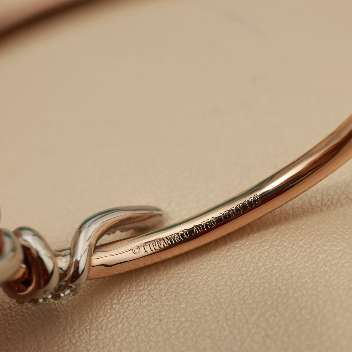 Martin Graham bangle in polished metal-tone – front product view