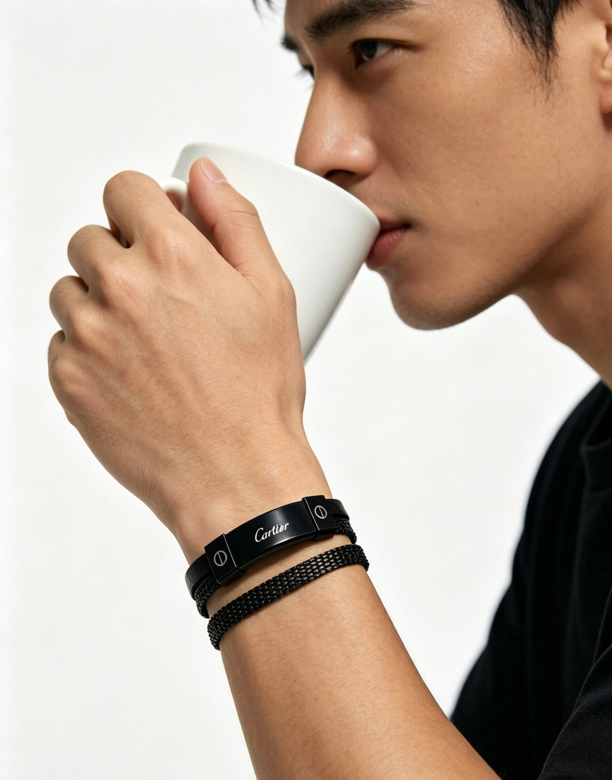 Martin Graham bracelet in polished metal-tone – detail view