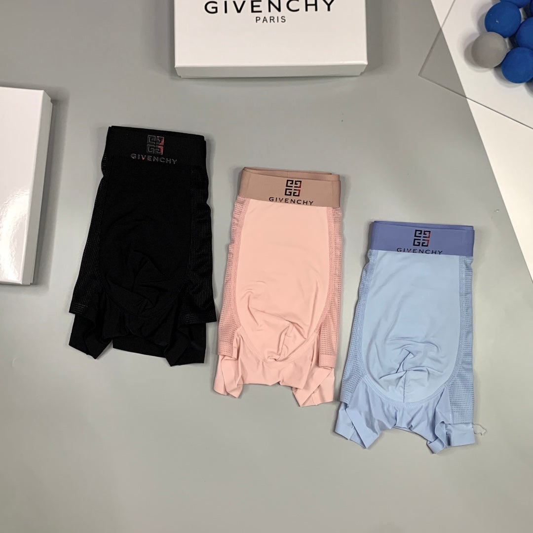 Givenchy Clean Logo Waistbands Men's Boxer Briefs - 3-Piece Box