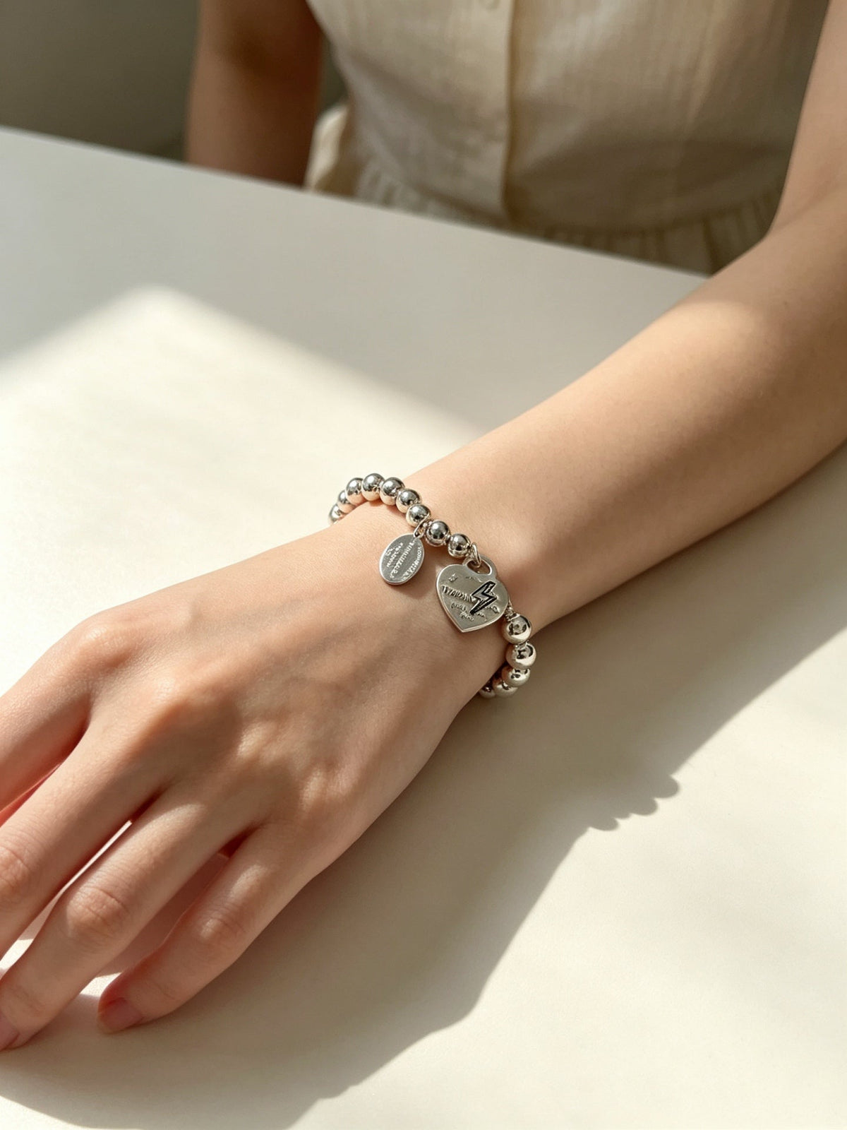 Martin Graham bracelet in polished metal-tone – detail view