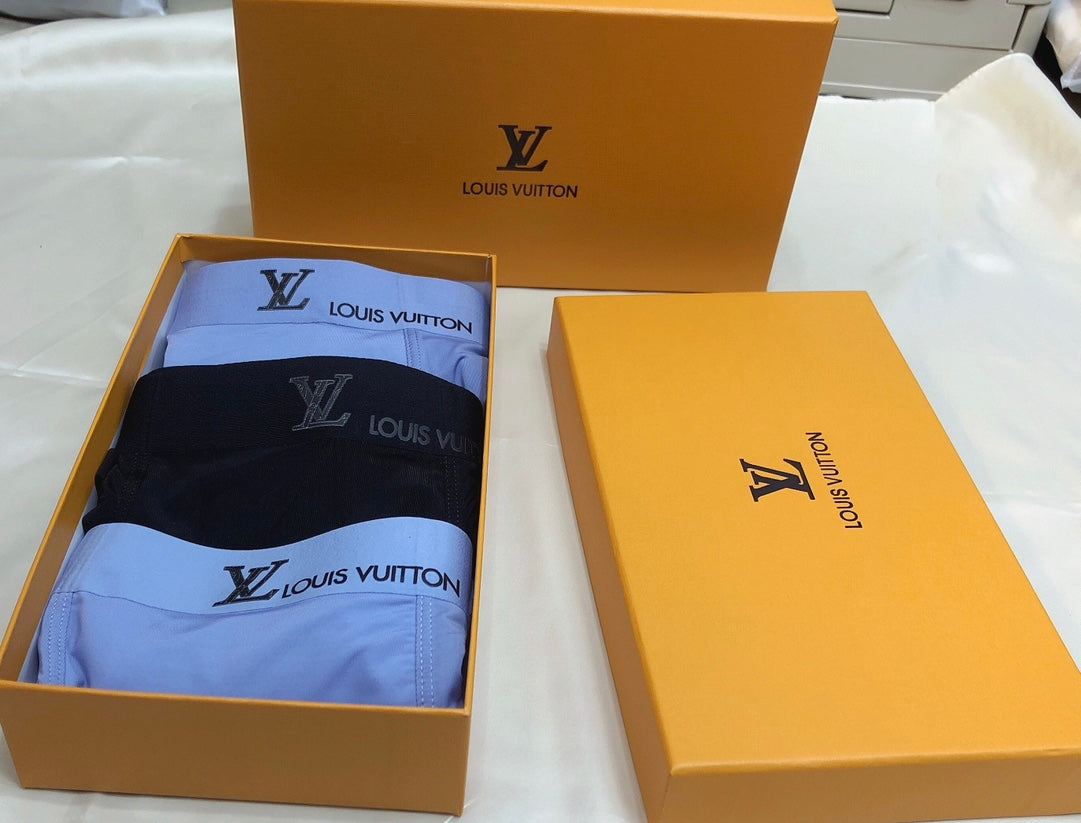 Louis Vuitton Clean Logo Waistbands Men's Boxer Briefs - 3-Piece Box