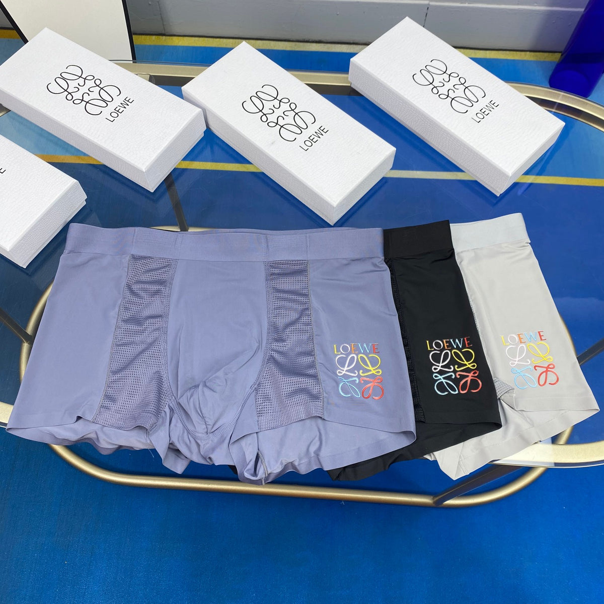 Loewe Multicolour Emblem Men's Boxer Briefs - 3-Piece Box