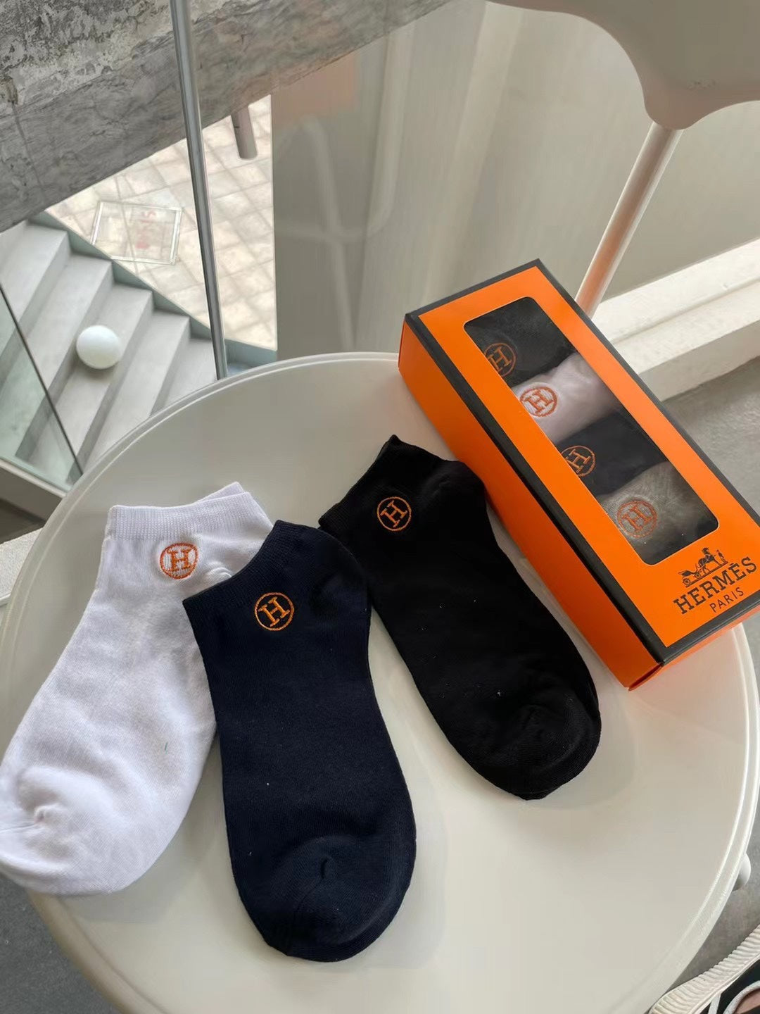 Hermes Massage Short Socks - 5-Pair Set