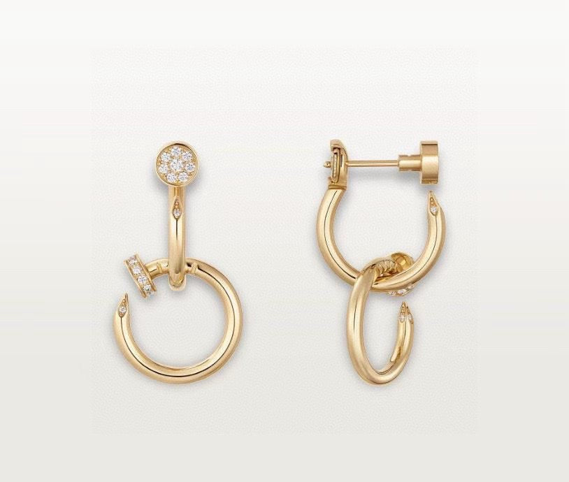 Martin Graham stud earrings in polished metal-tone – detail view