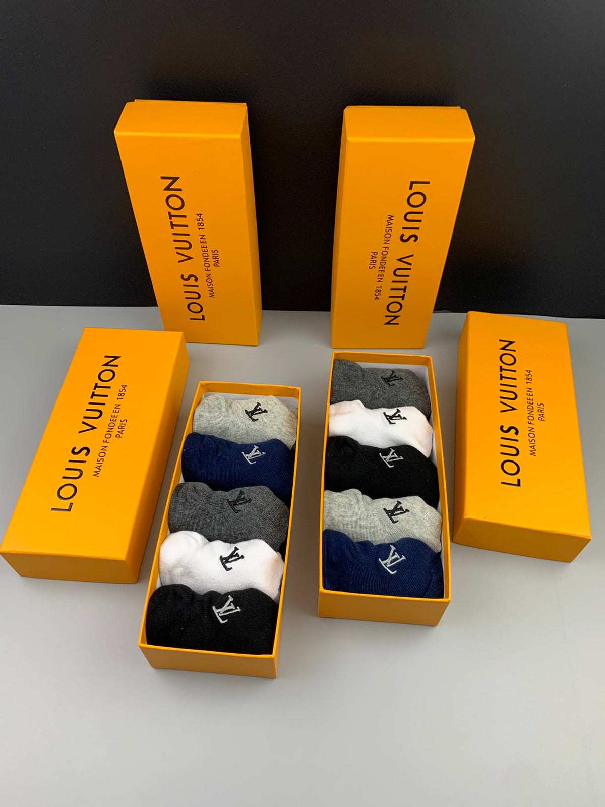 Louis Vuitton Small Initial Ankle Socks - 5-Pair Set