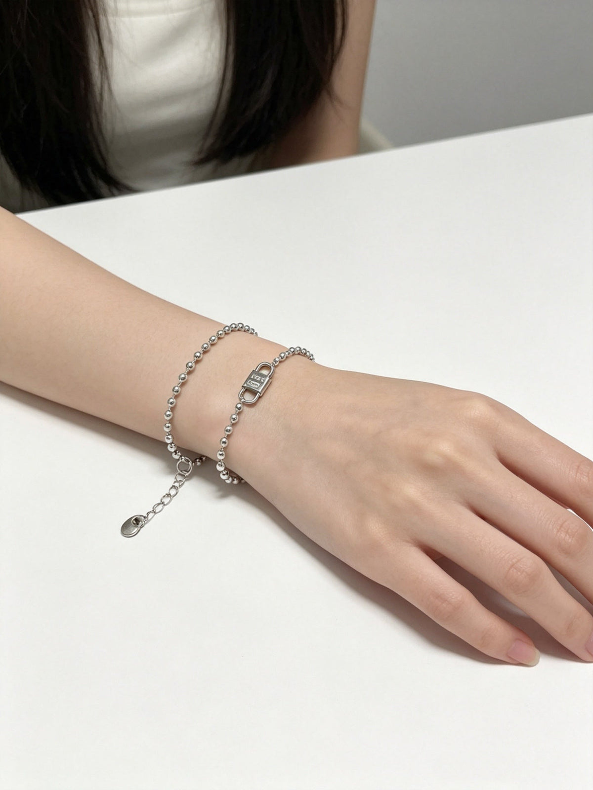 Martin Graham bracelet in polished metal-tone – detail view