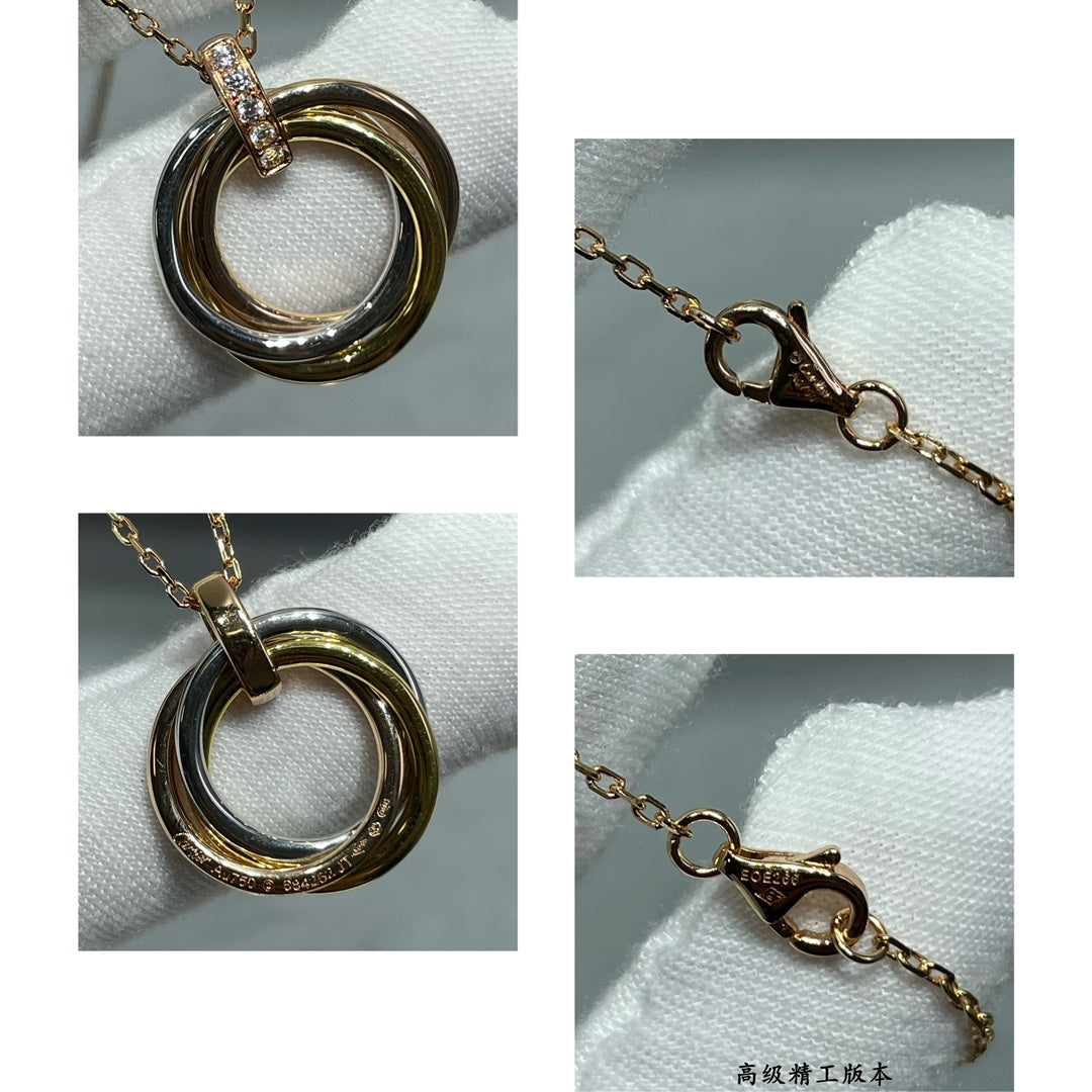 Martin Graham pendant necklace in polished metal-tone – detail view