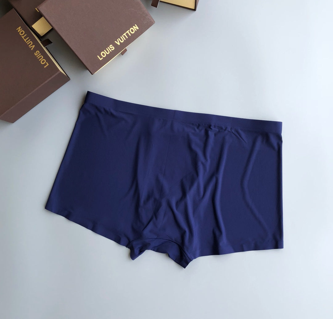 Louis Vuitton Solid Panels And Visible Emblem Details Men's Boxer Briefs - 3-Piece Box