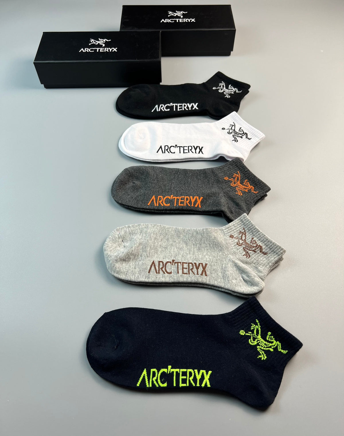Arc'teryx Colourful Bird And Wordmark Ankle Socks - 5-Pair Set