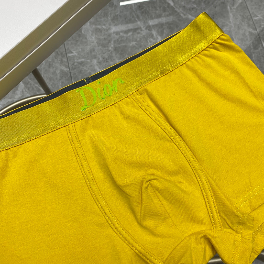 Dior Contrast Waistband Men's Trunk Underwear - 3-Piece Box