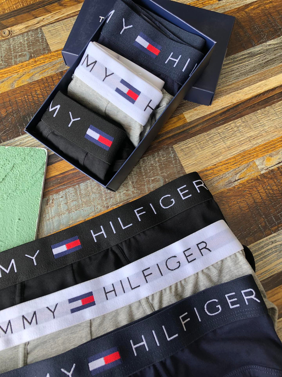 Tommy Hilfiger Red-Trimmed Logo Waistbands Men's Briefs - 3-Piece Box