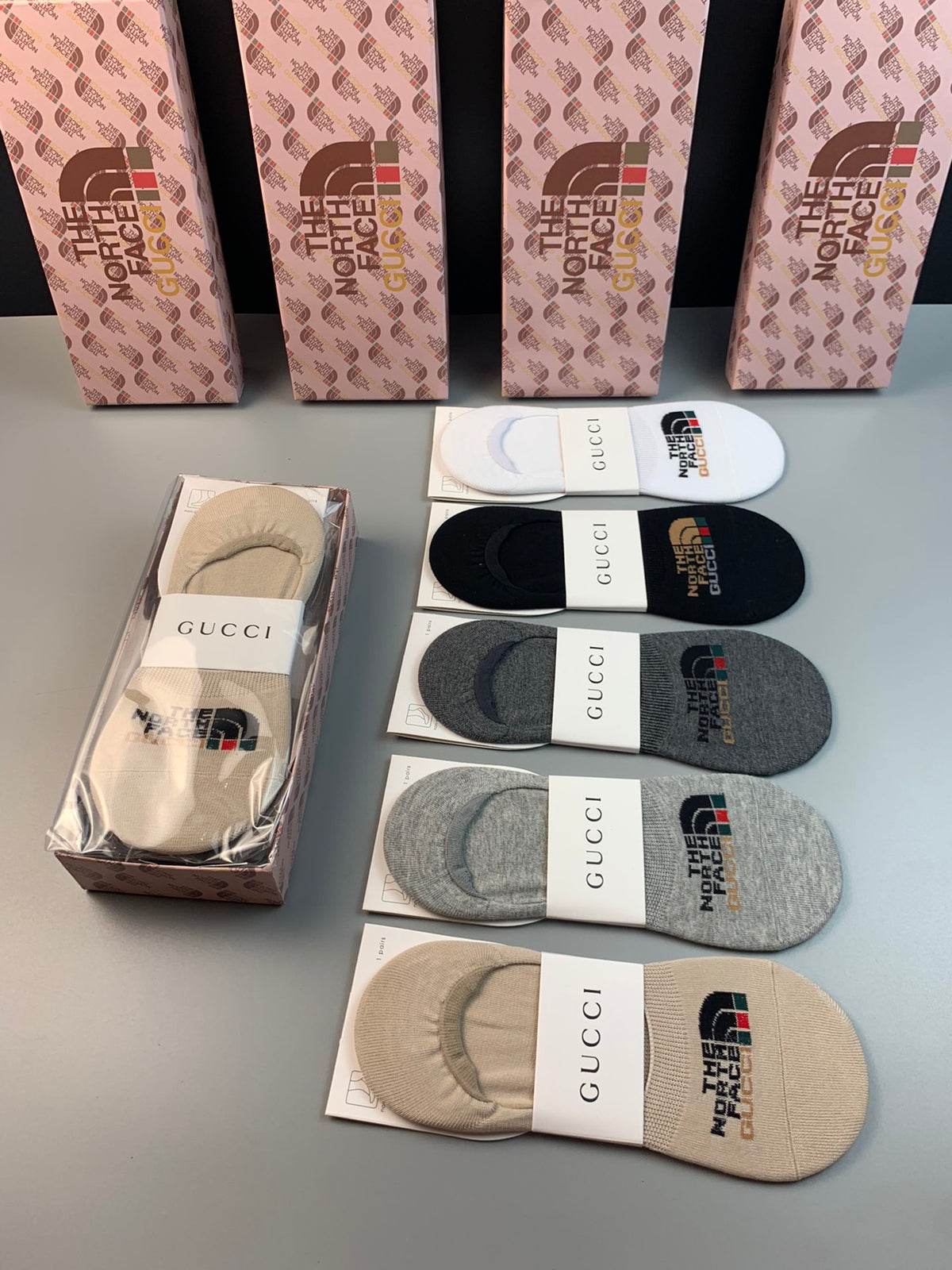 Gucci Cotton No-Show Socks - 5-Pair Set