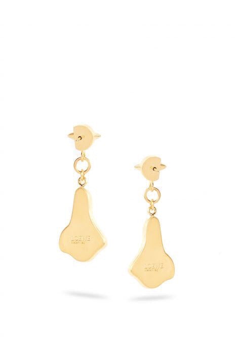 Martin Graham stud earrings in polished metal-tone – detail view
