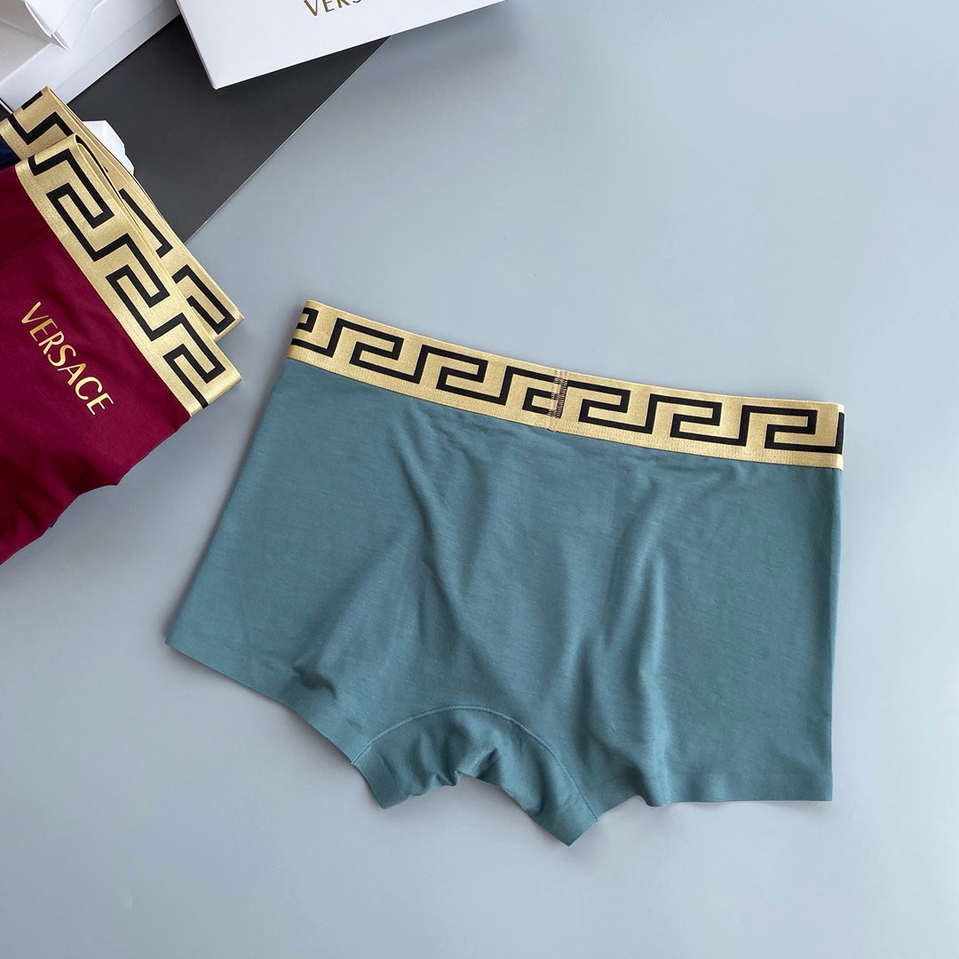 Versace Greek-Key Men's Boxer Briefs - 3-Piece Box