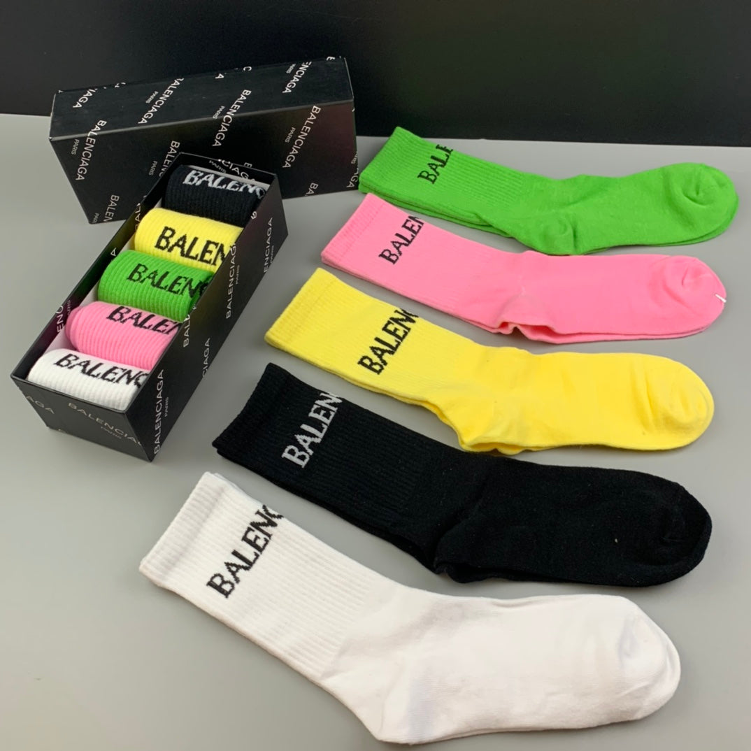 Balenciaga Bright Colour Crew Socks - Assorted Set