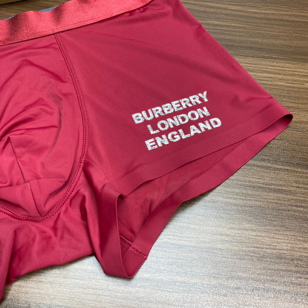 Burberry Contrast Motif Men's Trunk Underwear - 3-Piece Box