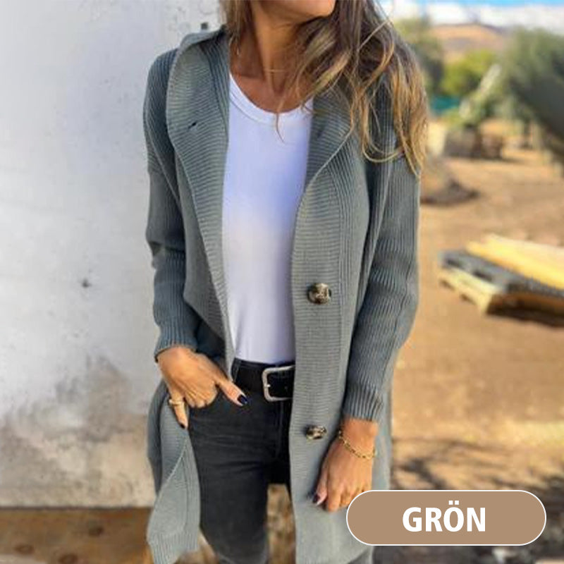 🎉Autumn Hot Sale🎉Button-down cardigan with hood for women Clothing &