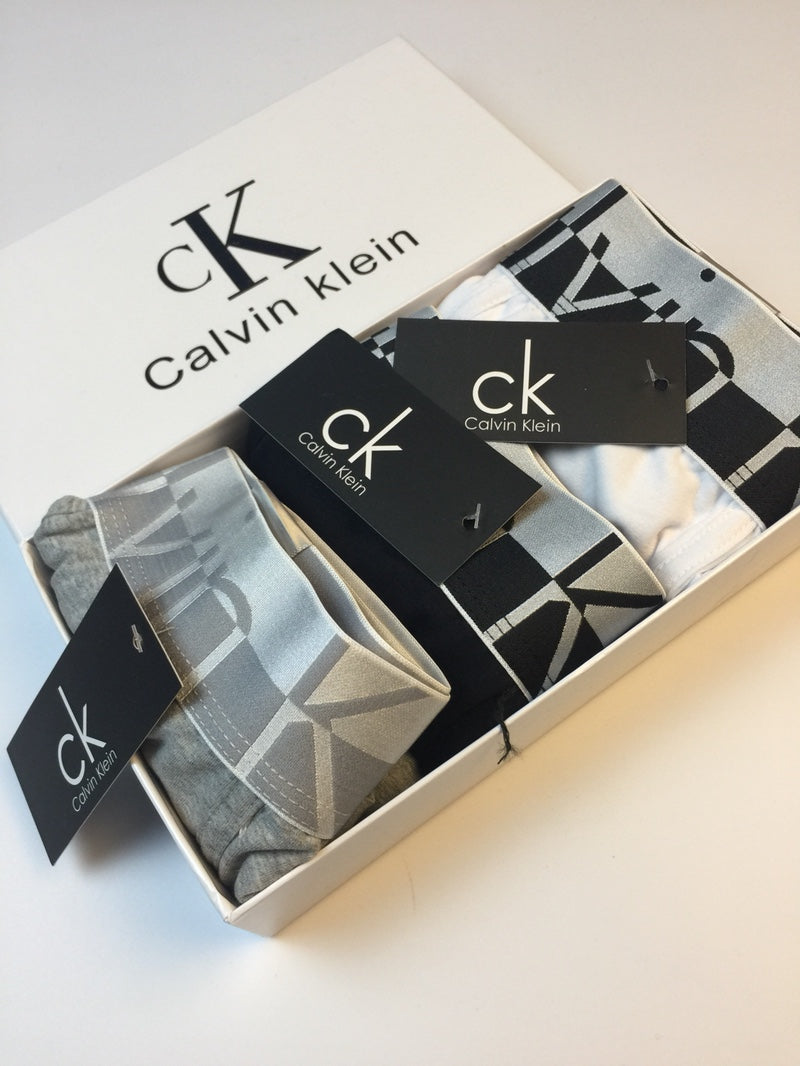 Calvin Klein Geometric-Pattern Waistbands Men's Boxer Briefs