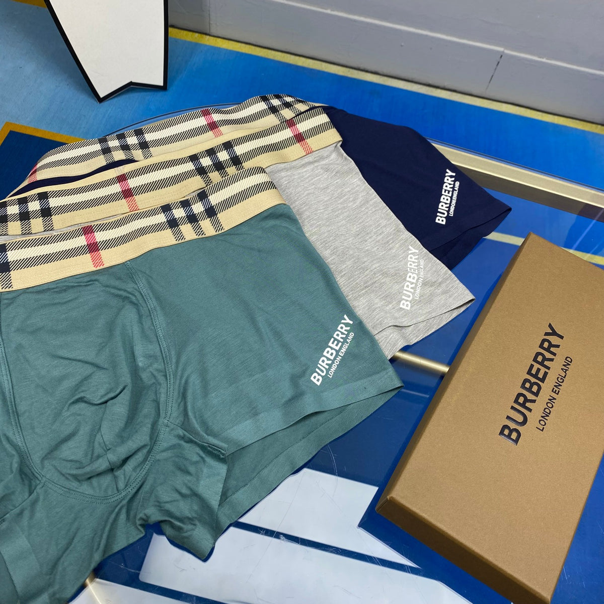 Burberry Modal Seamless-Cut Men's Boxer Briefs - 3-Piece Box
