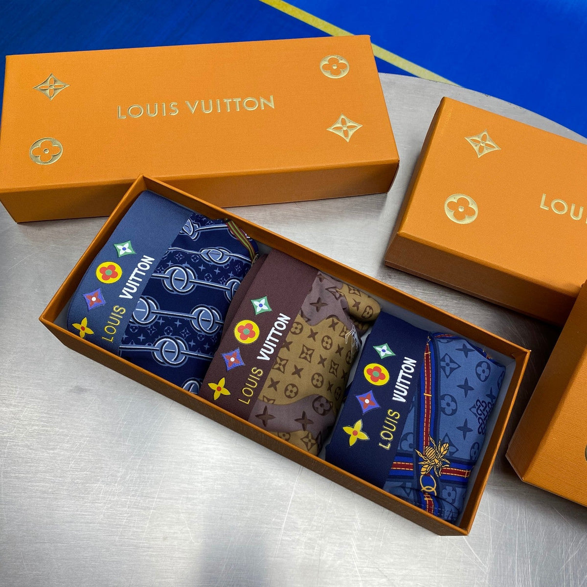 Louis Vuitton Ice-Silk Men's Boxer Briefs - 3-Piece Box - Sizes L-XXXL